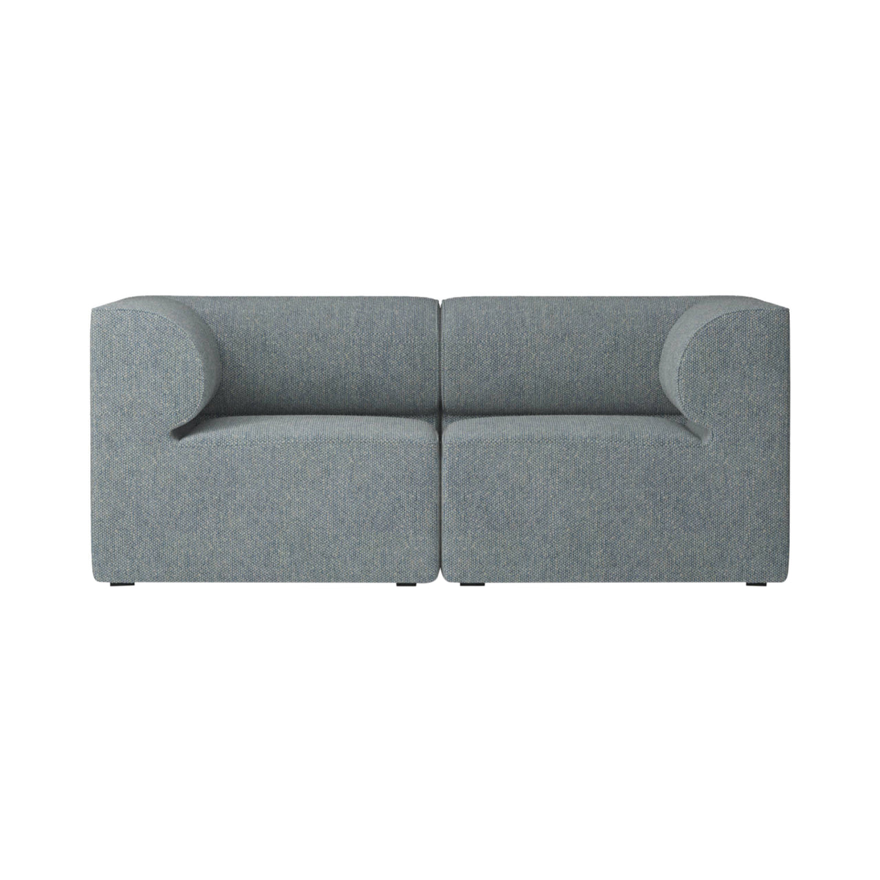 Eave Modular 2 Seater Sofa: Small + Configuration 1 + Safire 012