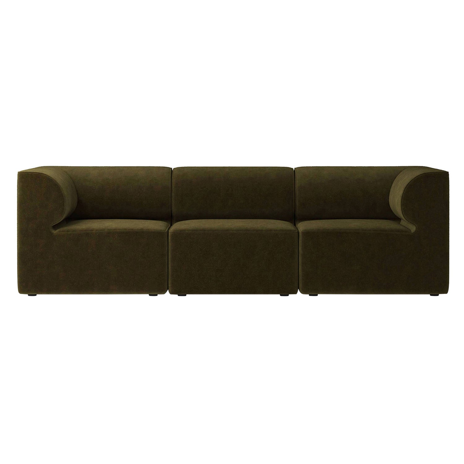 Eave Modular 3 Seater Sofa: Small + Configuration 2 + Champion 035