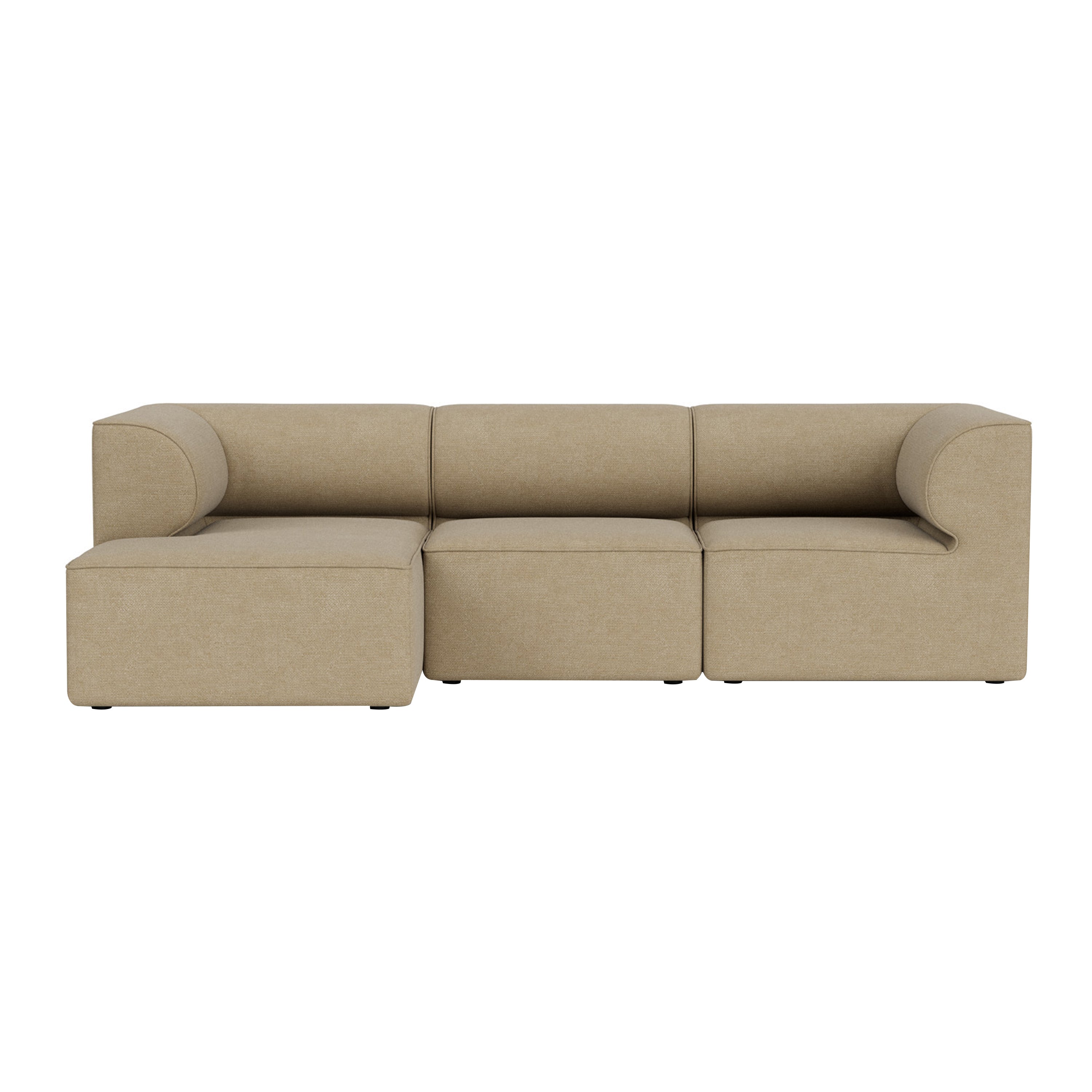 Eave Modular 3 Seater Sofa: Small + Configuration 12 + Boucle 02