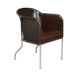 Ambassad Easy Chair: Matt Chrome + Tarnsjo Leather Cigar