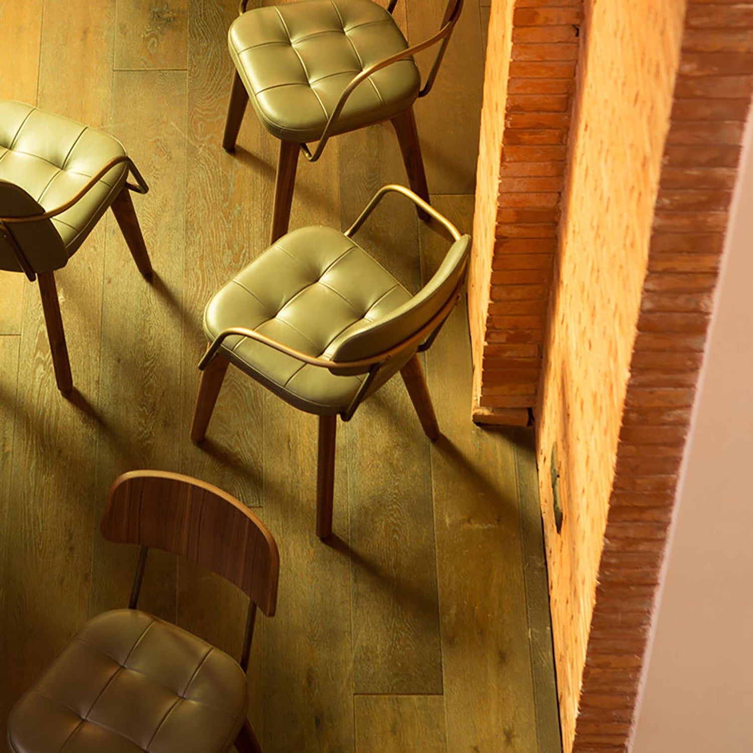 Utility Dining Armchair: Upholstered