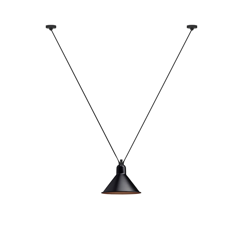 Les Acrobates N° 323 Pendant Lamp: Large + Black + Copper + Conic