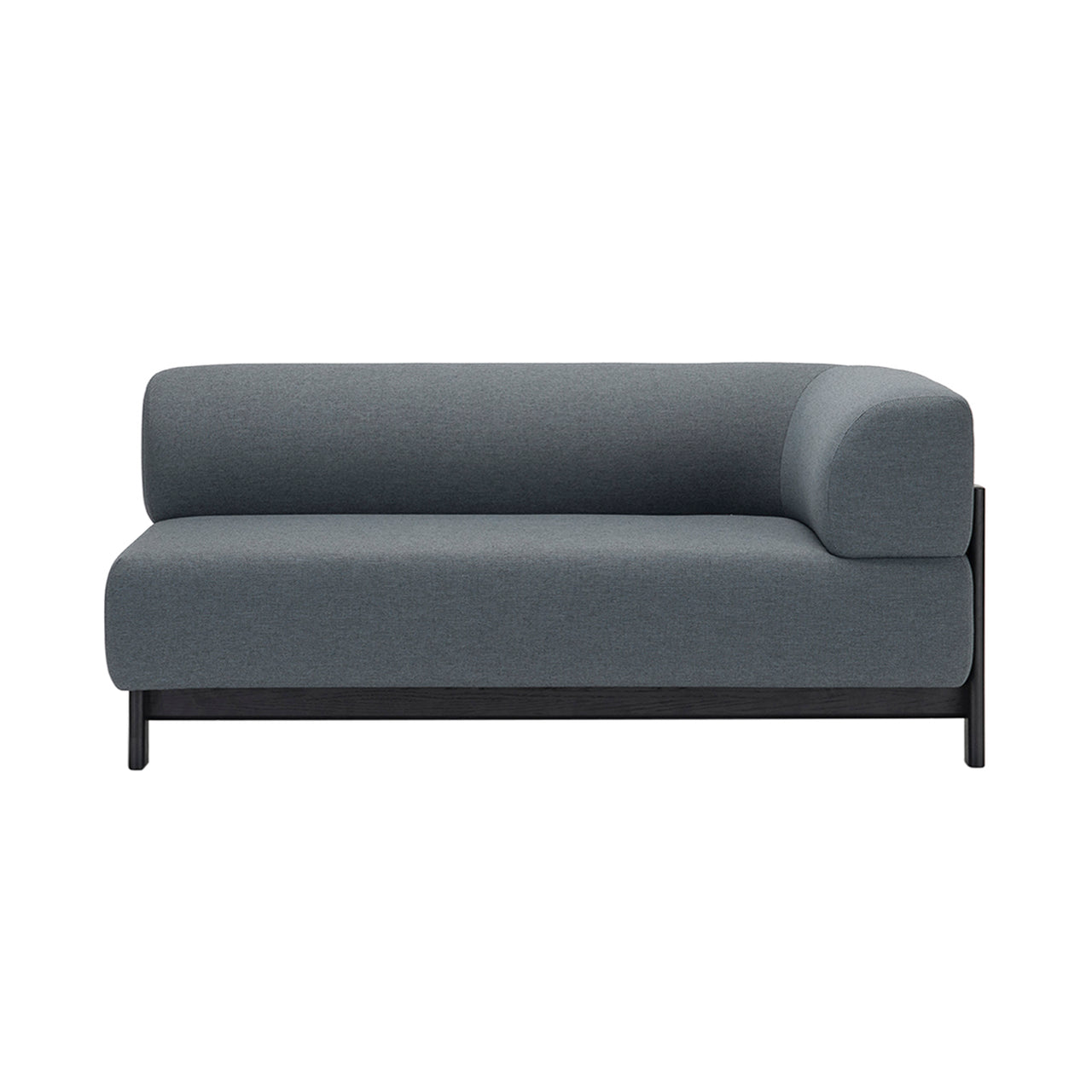 Elephant 2 Seater Sofa Corner: Left Arm + Black Oak