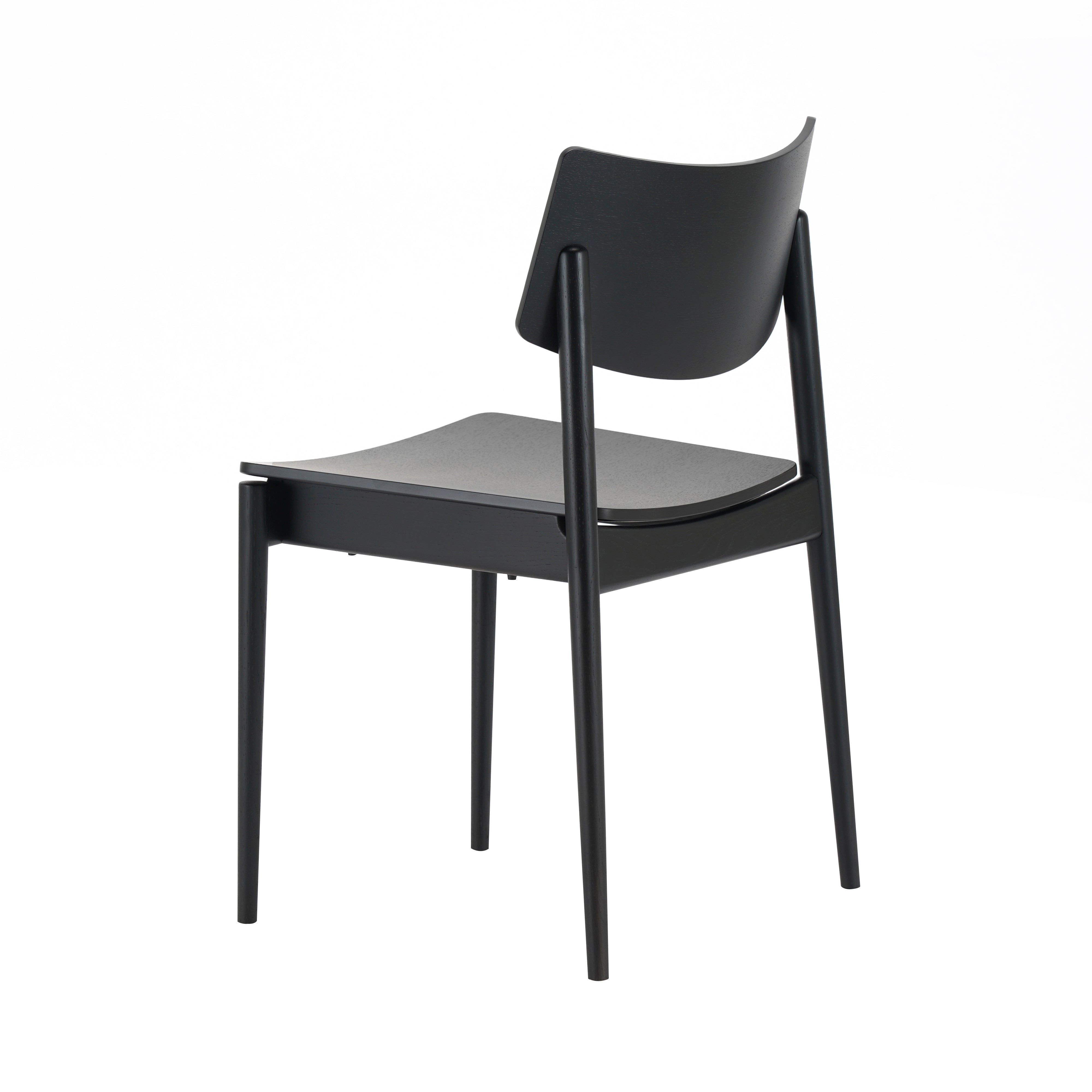 Shibuya Cafe Dining Chair A-DC01: Grain Matte Black