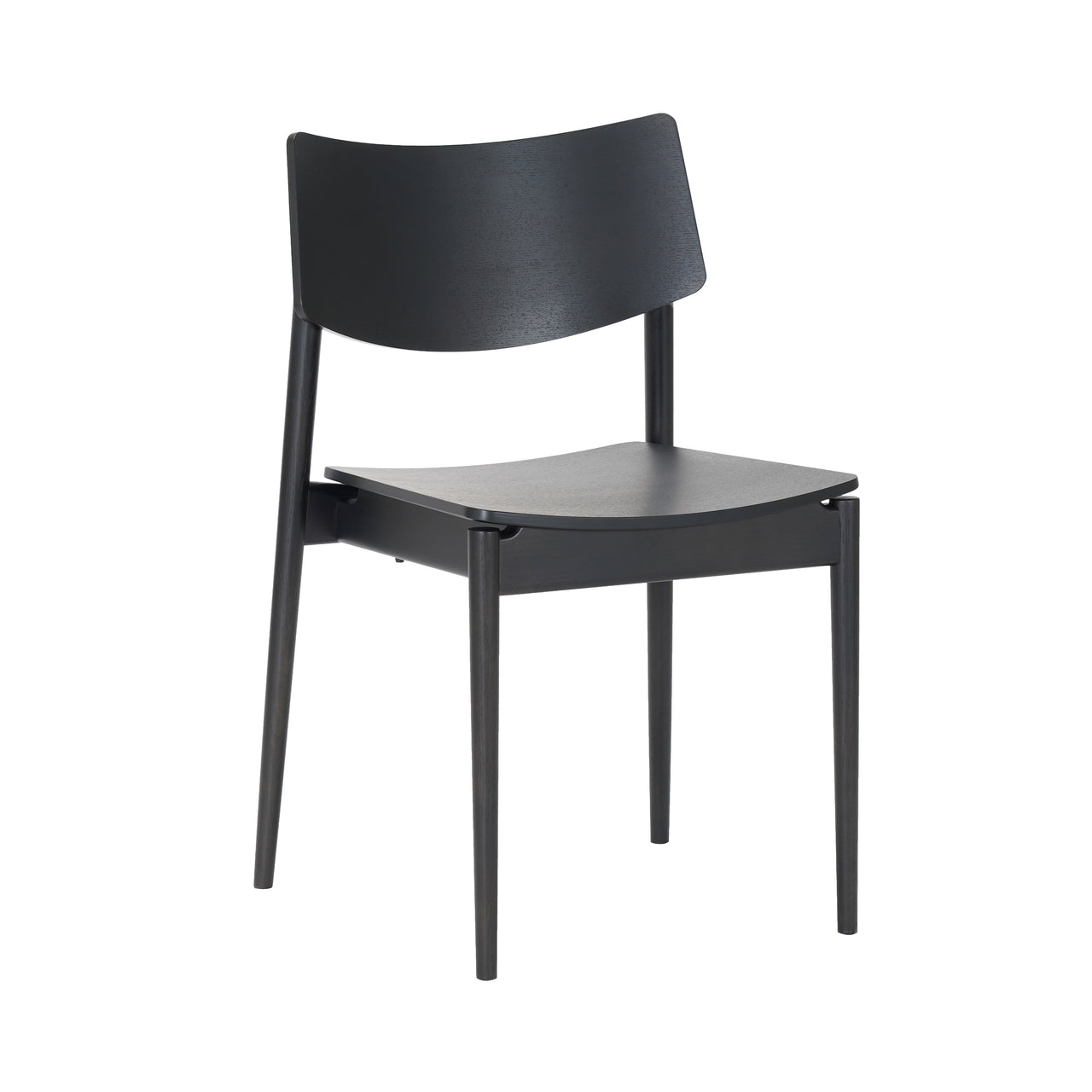 Shibuya Cafe Dining Chair A-DC01: Grain Matte Black