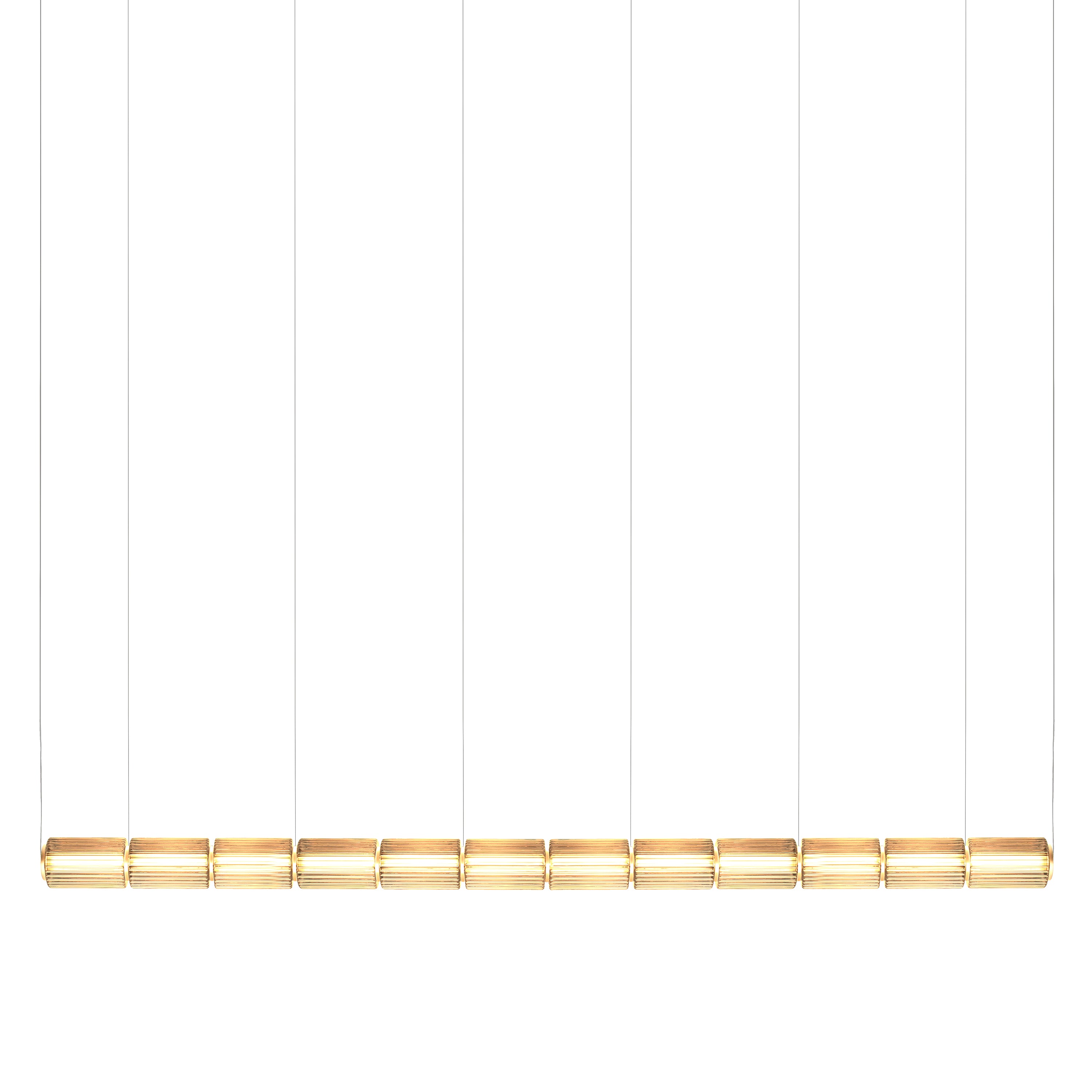 Column 175 Horizontal Pendant: 12 Units + Amber