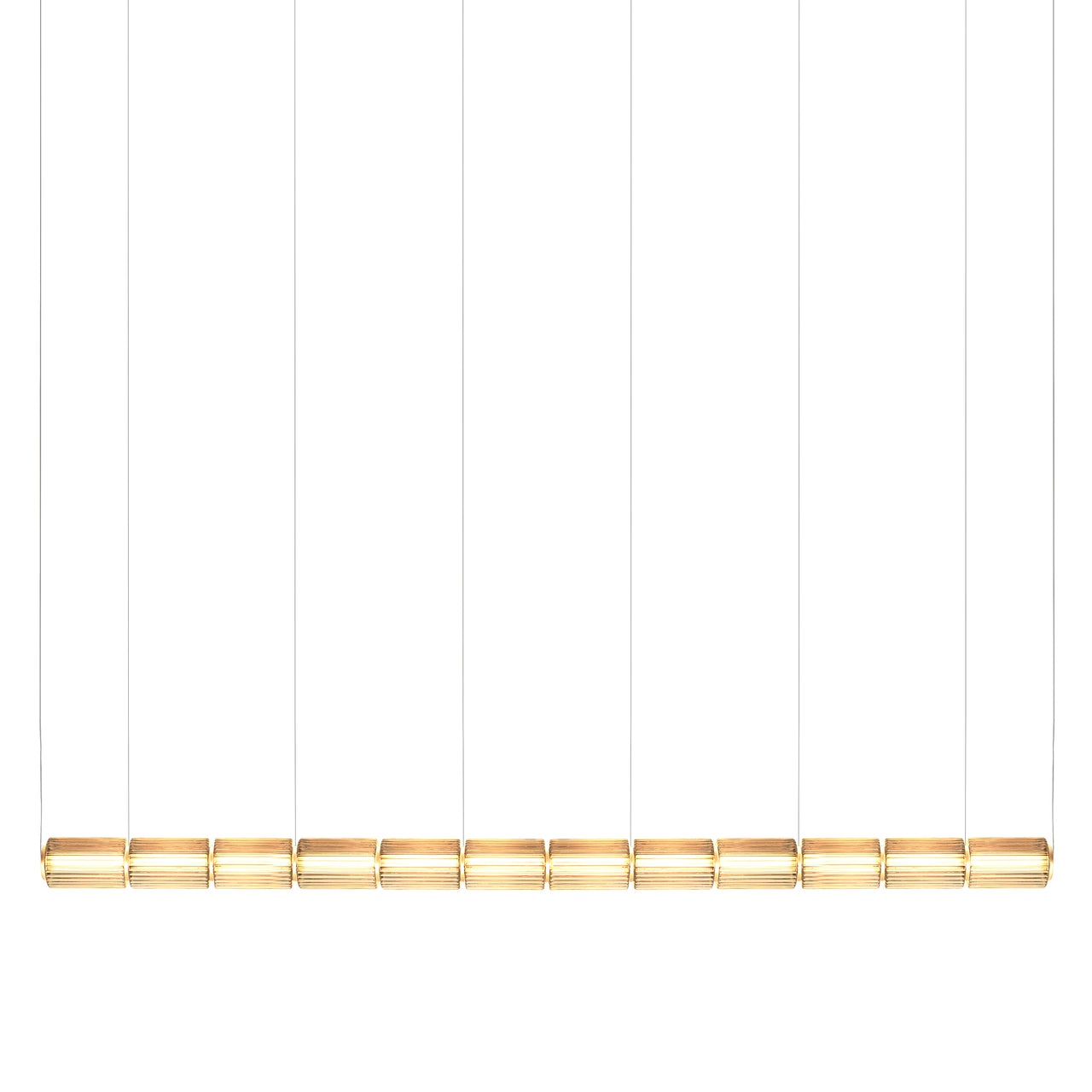 Column 175 Horizontal Pendant: 12 Units + Amber