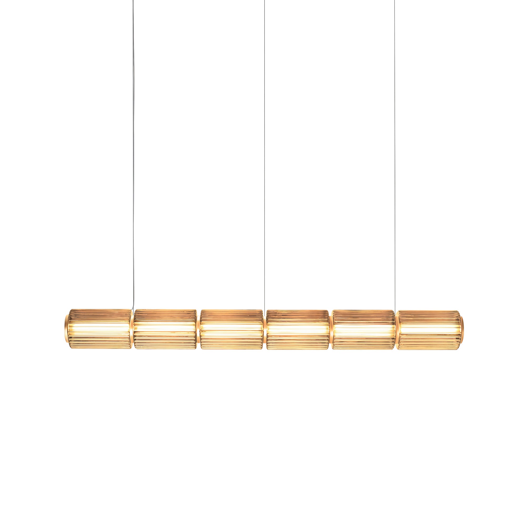 Column 175 Horizontal Pendant: 6 Units + Amber