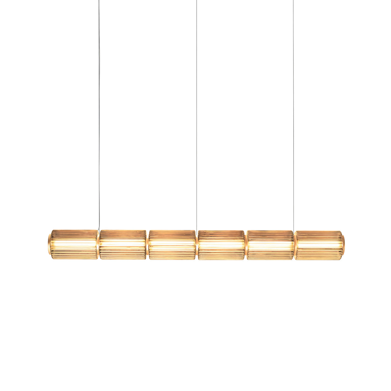 Column 175 Horizontal Pendant: 6 Units + Amber