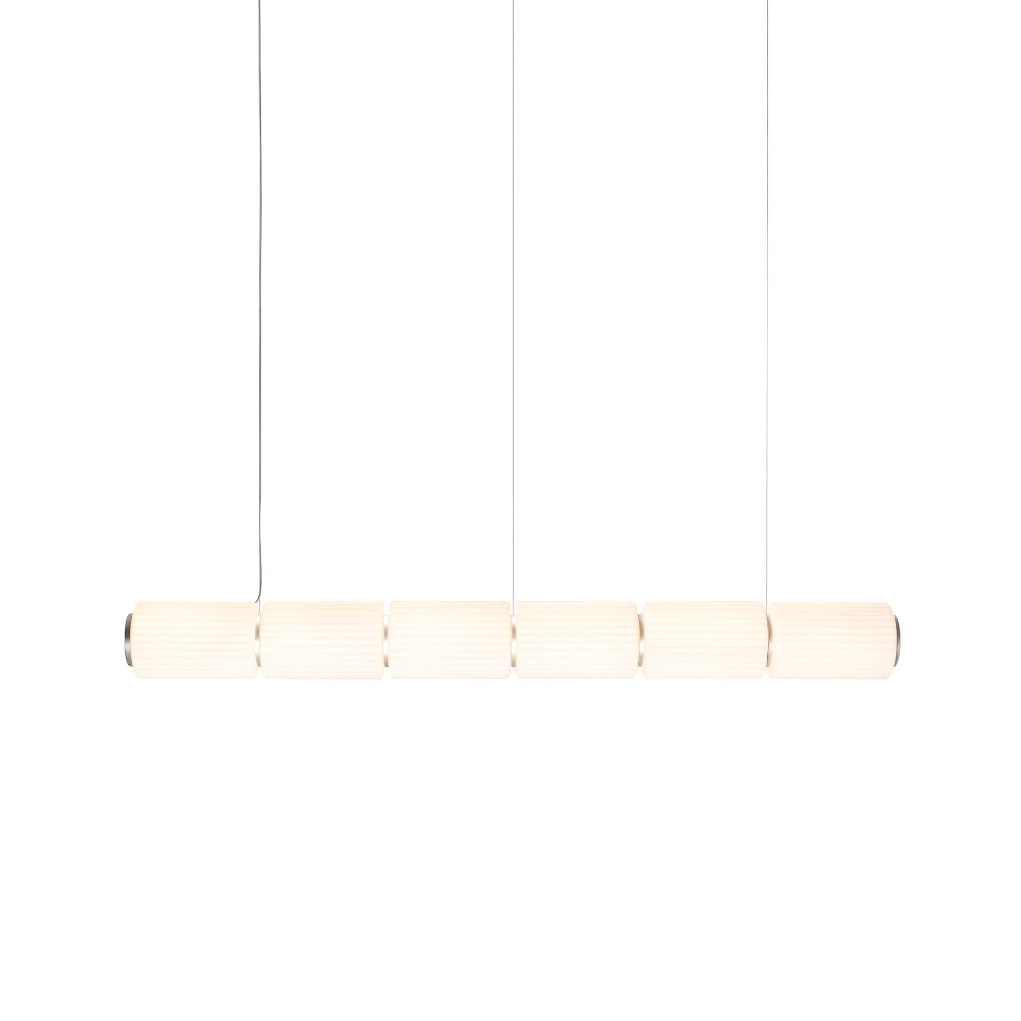Column 175 Horizontal Pendant: 6 Units + Ivory