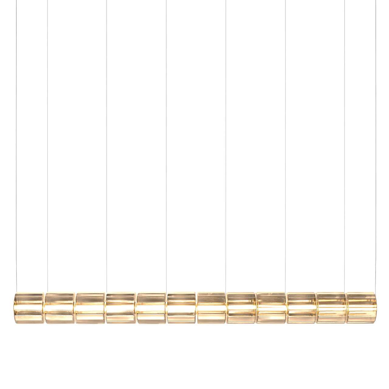 Column 300 Horizontal Pendant: 12 Units + Amber