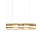 Column 300 Horizontal Pendant: 5 Units + Amber