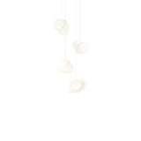 Pebble Chandelier 4: Cluster + Pearl + White Sandtex