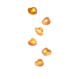 Pebble Chandelier 6: Cluster + Citrine + White Sandtex