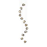 Pebble Chandelier 12: Helix + Slate + White Sandtex