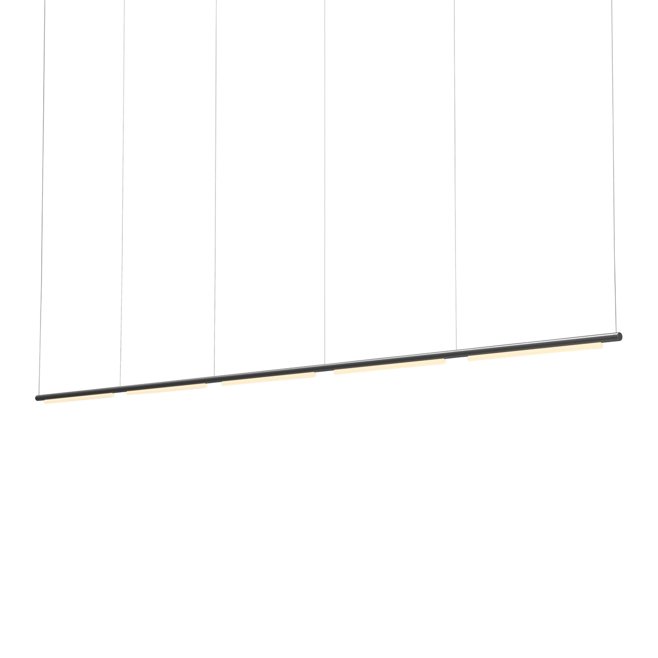 Pipeline 125.5 Linear Pendant Light: Black + Black