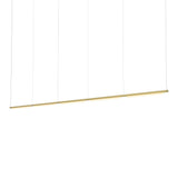 Pipeline 125.5 Linear Pendant Light: Brass + Brass