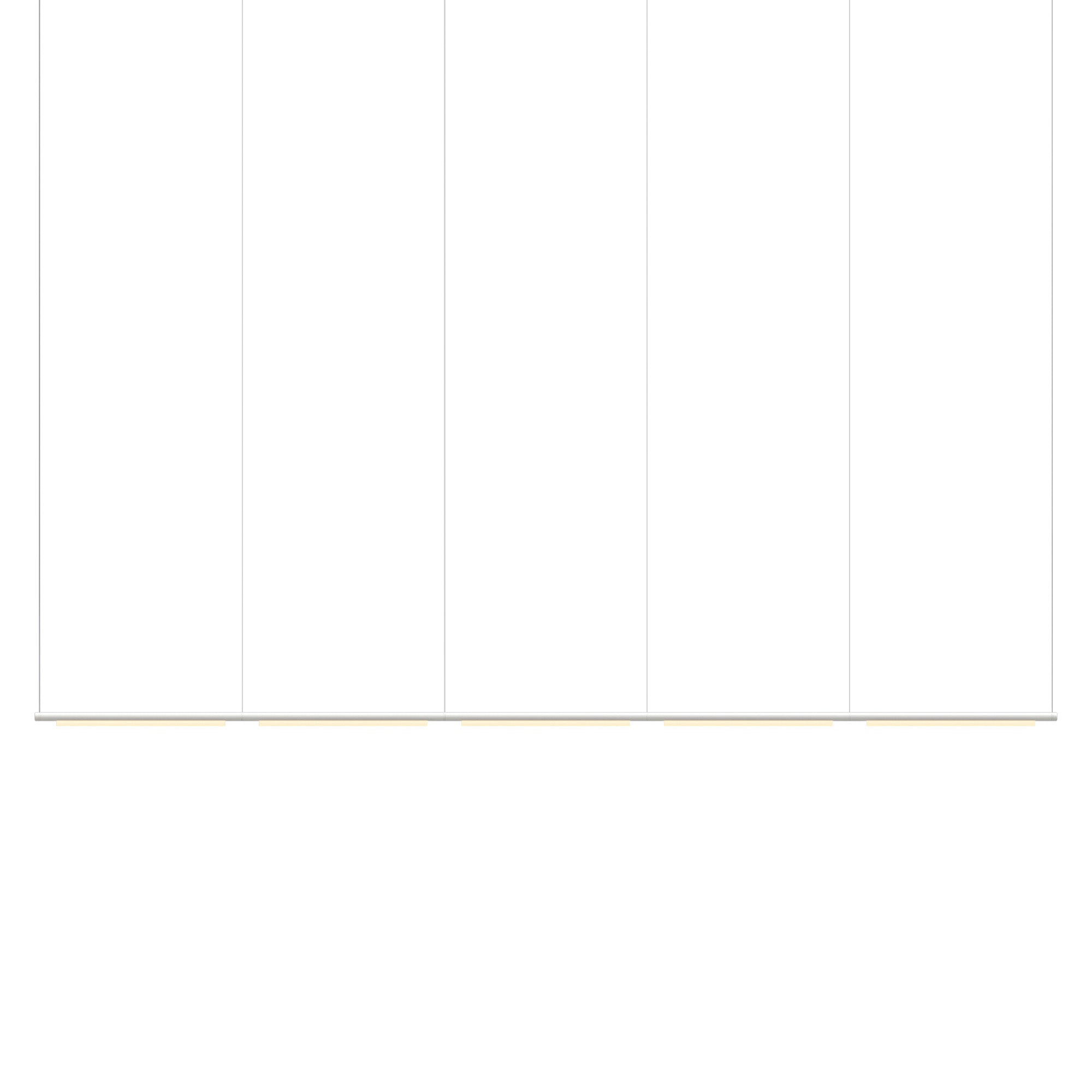 Pipeline 125.5 Linear Pendant Light: White + White