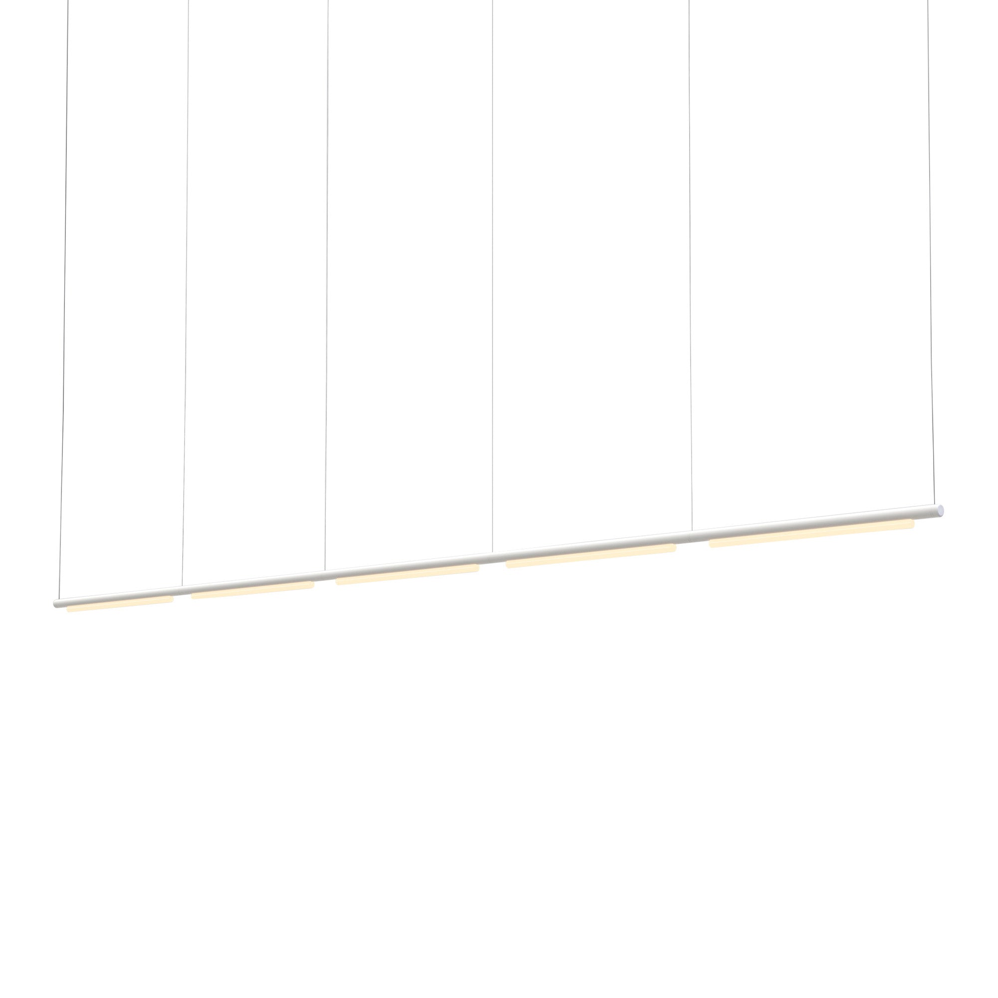 Pipeline 125.5 Linear Pendant Light: White + White
