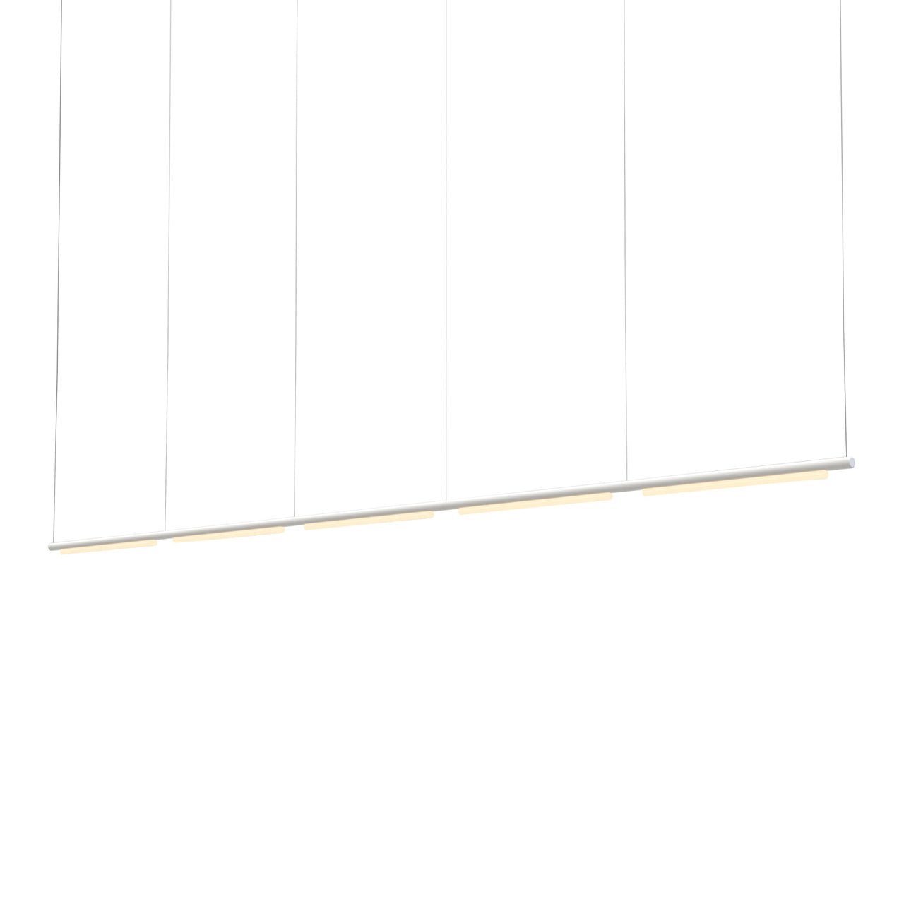 Pipeline 125.5 Linear Pendant Light: White + White