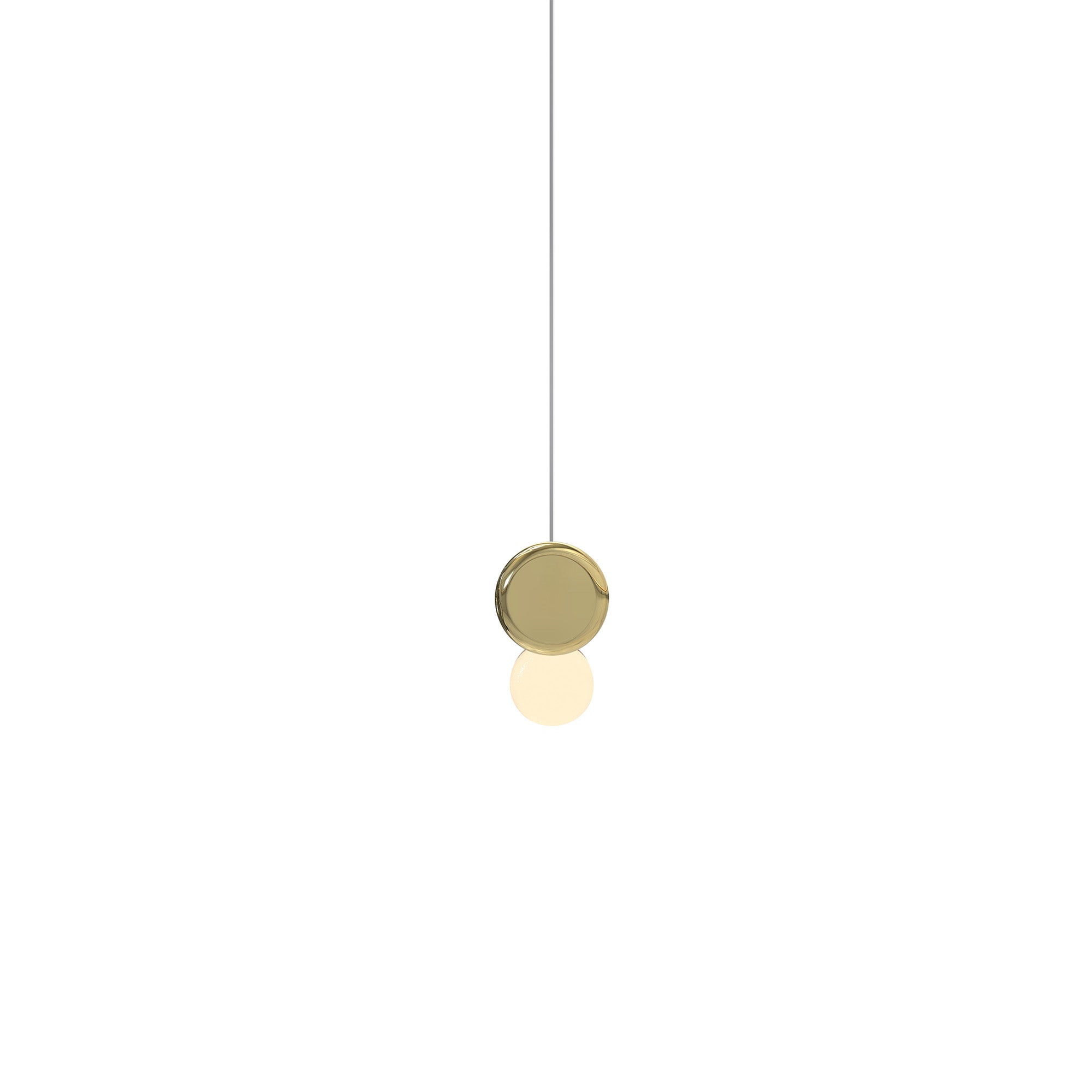 Pipeline 125 Pendant Light: Brass + Brass