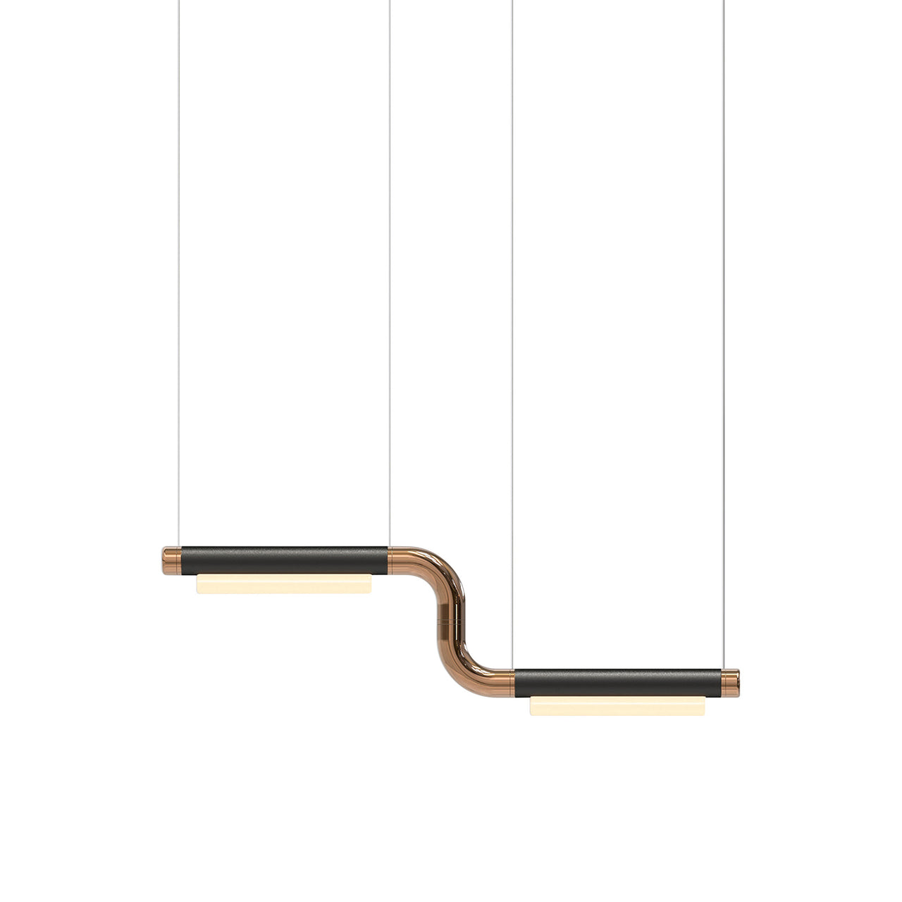 Pipeline CM1 Pendant Light: Black + Copper
