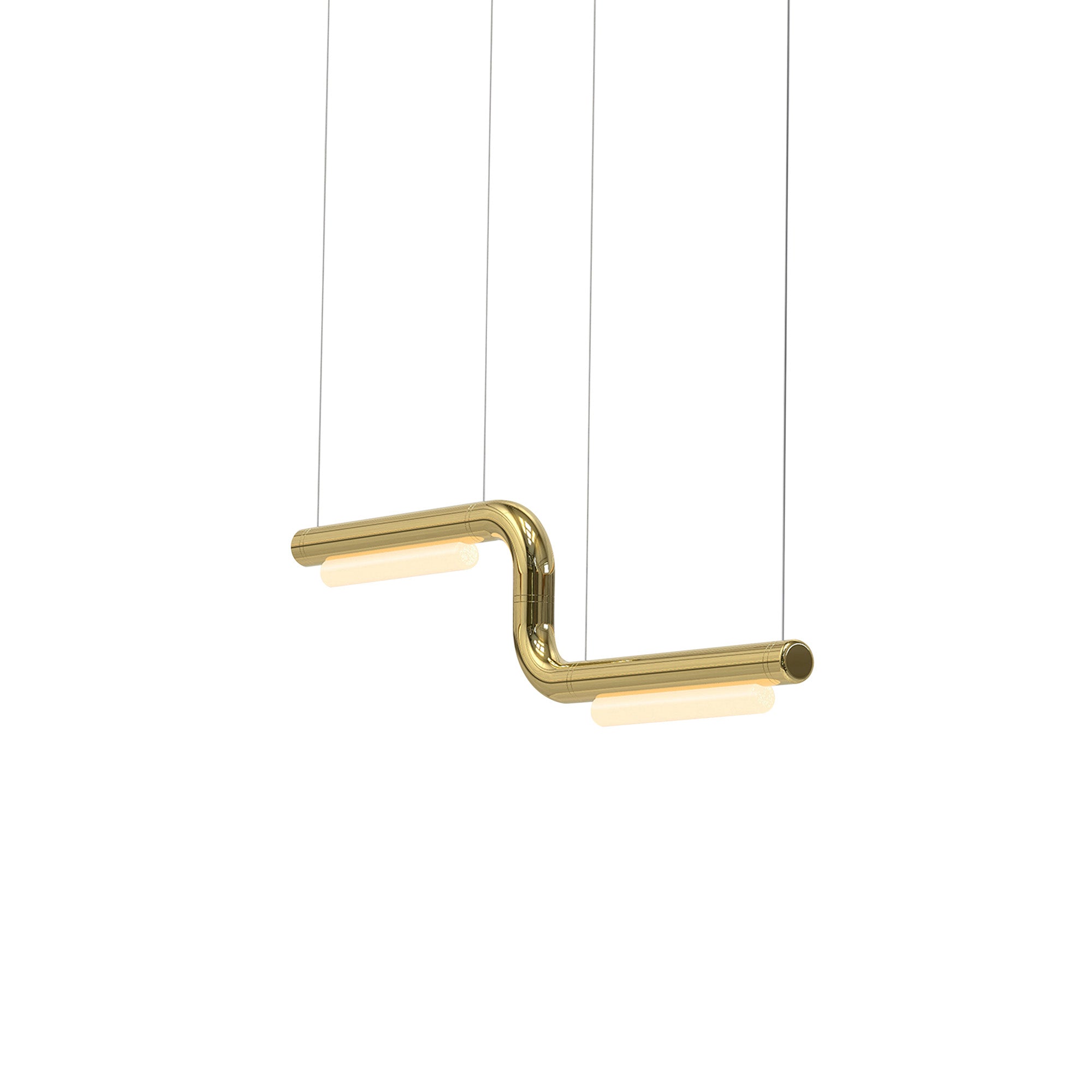 Pipeline CM1 Pendant Light: Brass + Brass