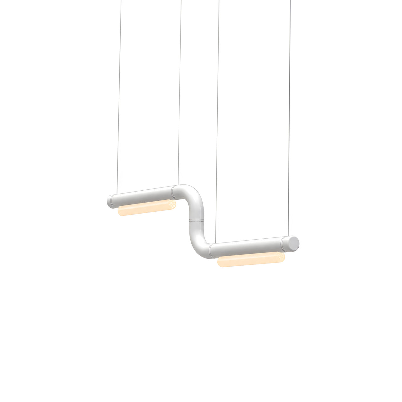 Pipeline CM1 Pendant Light: White + White