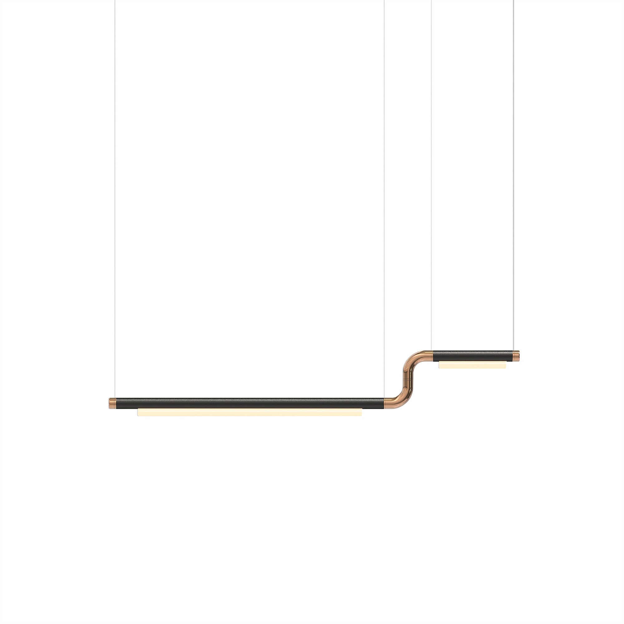 Pipeline CM2 Pendant Light: Black + Copper
