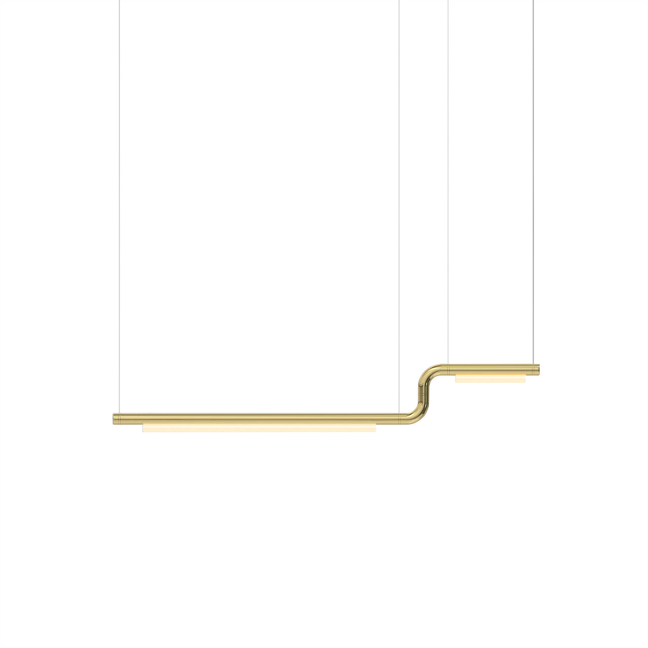 Pipeline CM2 Pendant Light: Brass + Brass