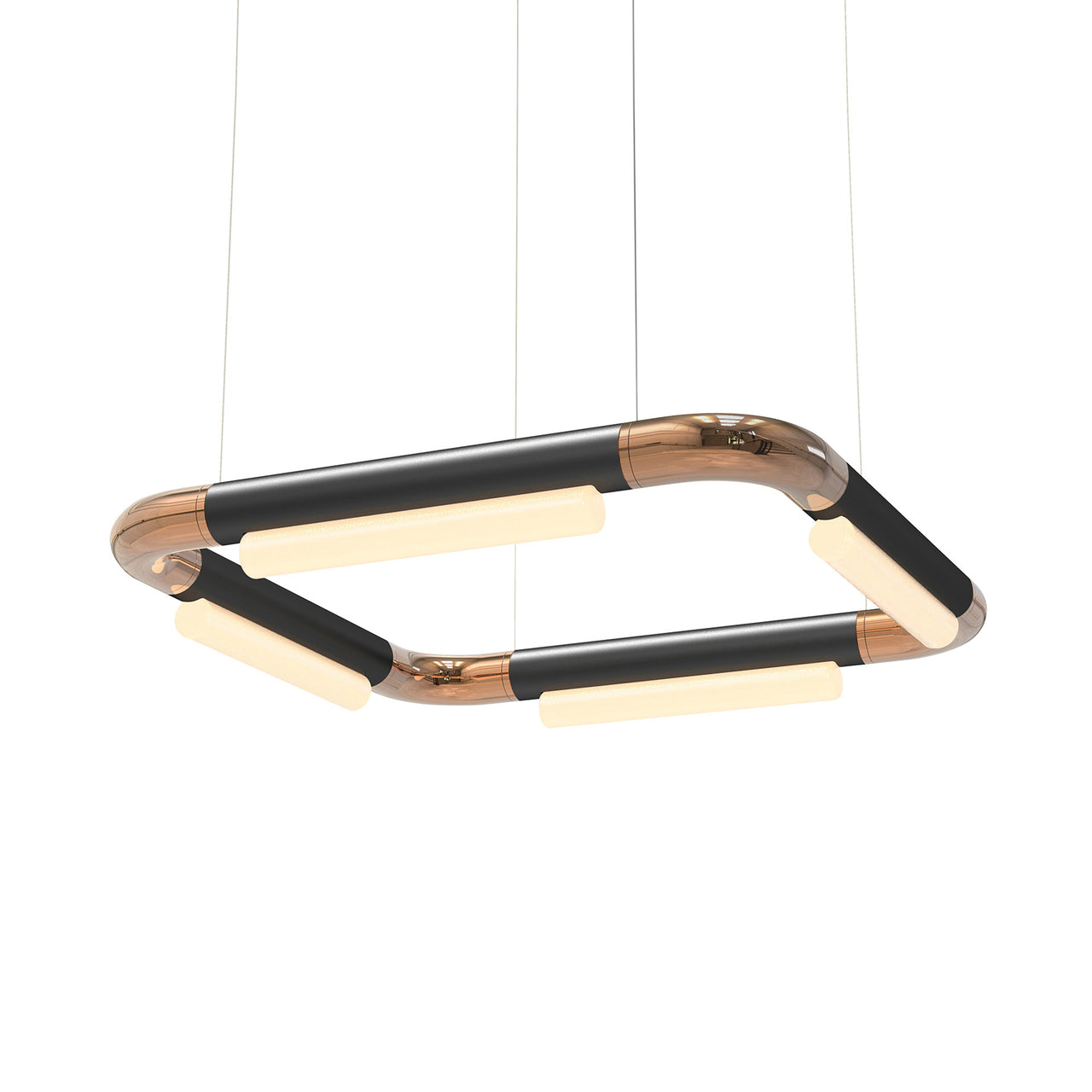Pipeline CM5 Pendant Light: Black + Copper