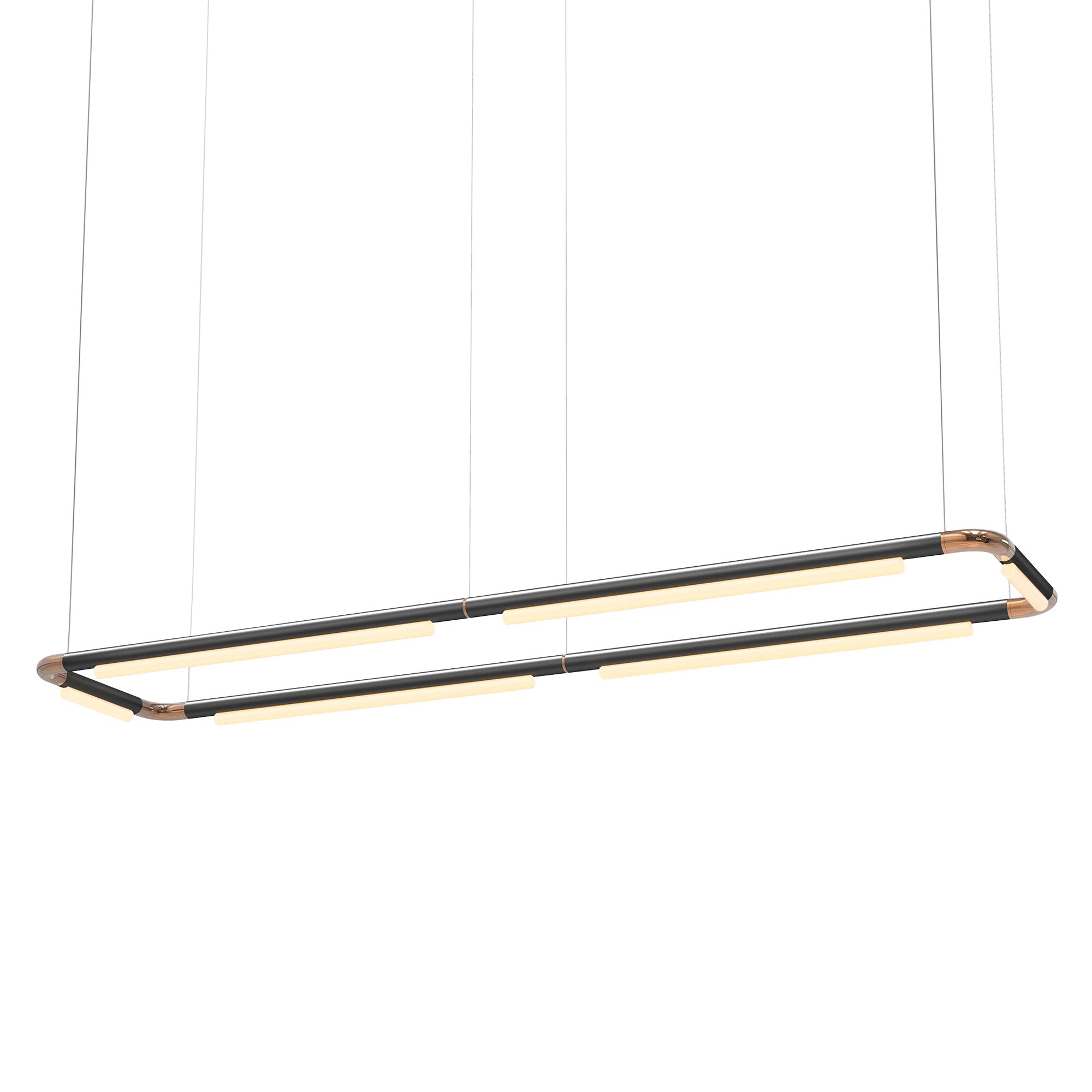 Pipeline CM8 Pendant Light: Black + Copper
