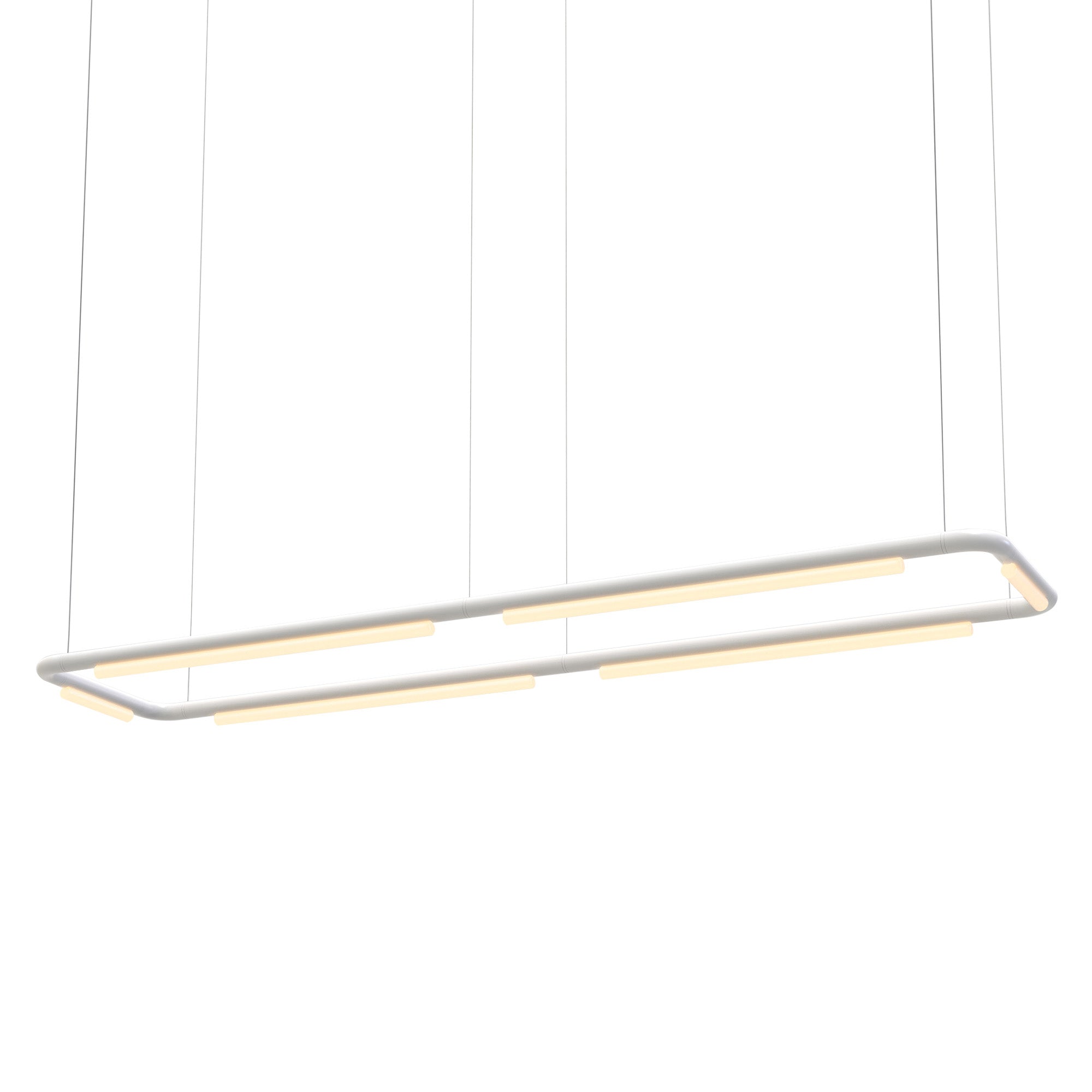 Pipeline CM8 Pendant Light: White + White