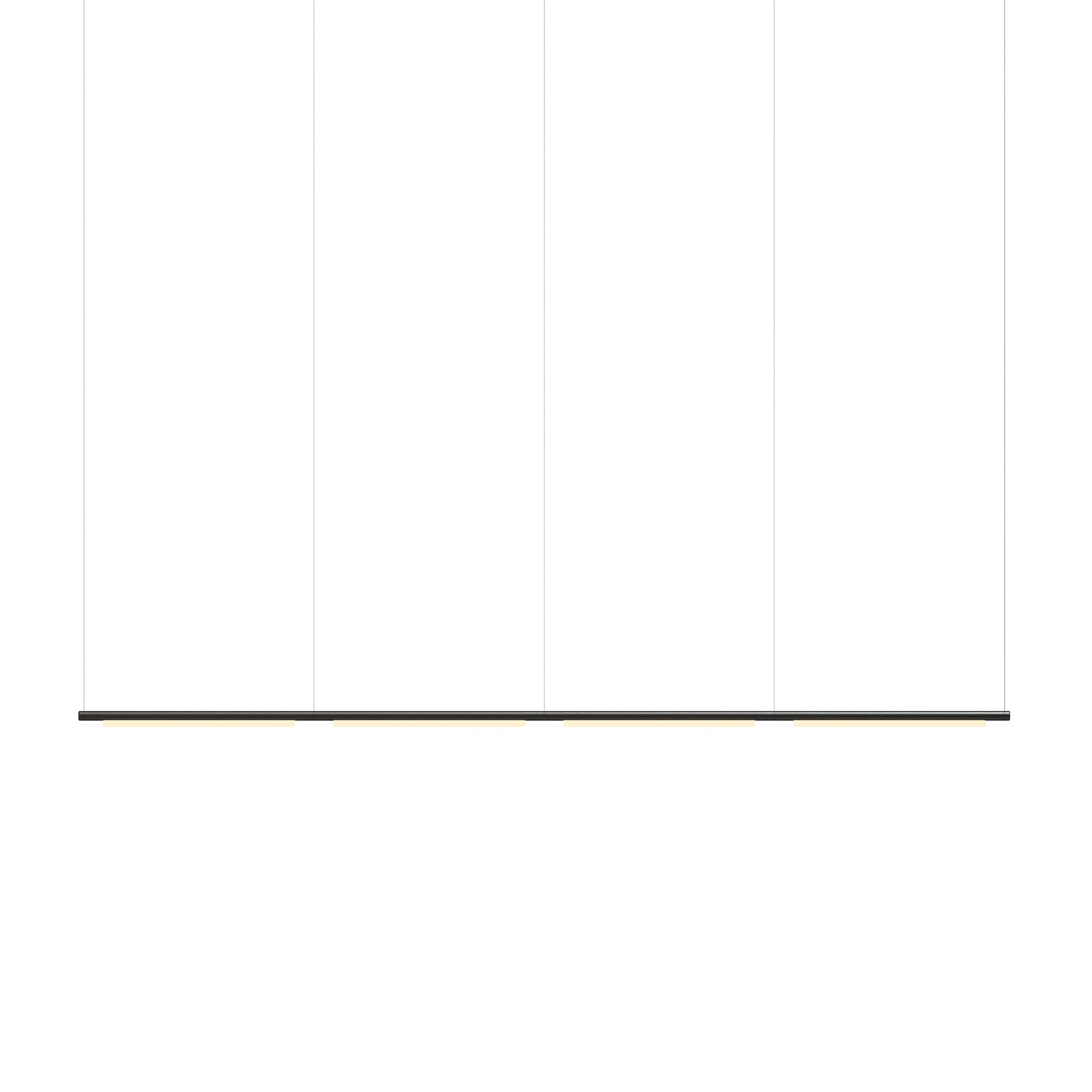 Pipeline 125.4 Linear Pendant Light: Black + Black