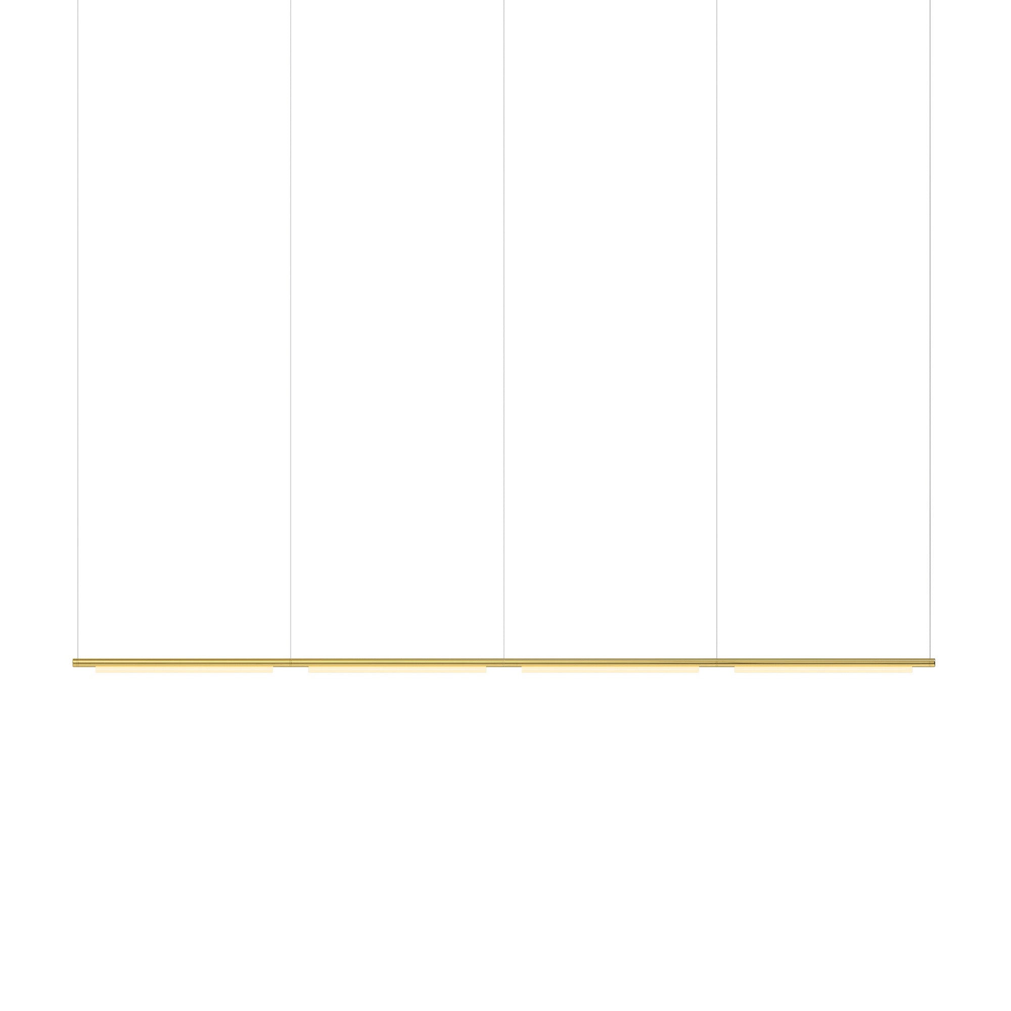 Pipeline 125.4 Linear Pendant Light: Brass + Brass