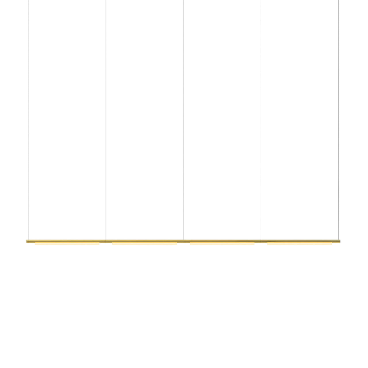 Pipeline 125.4 Linear Pendant Light: Brass + Brass