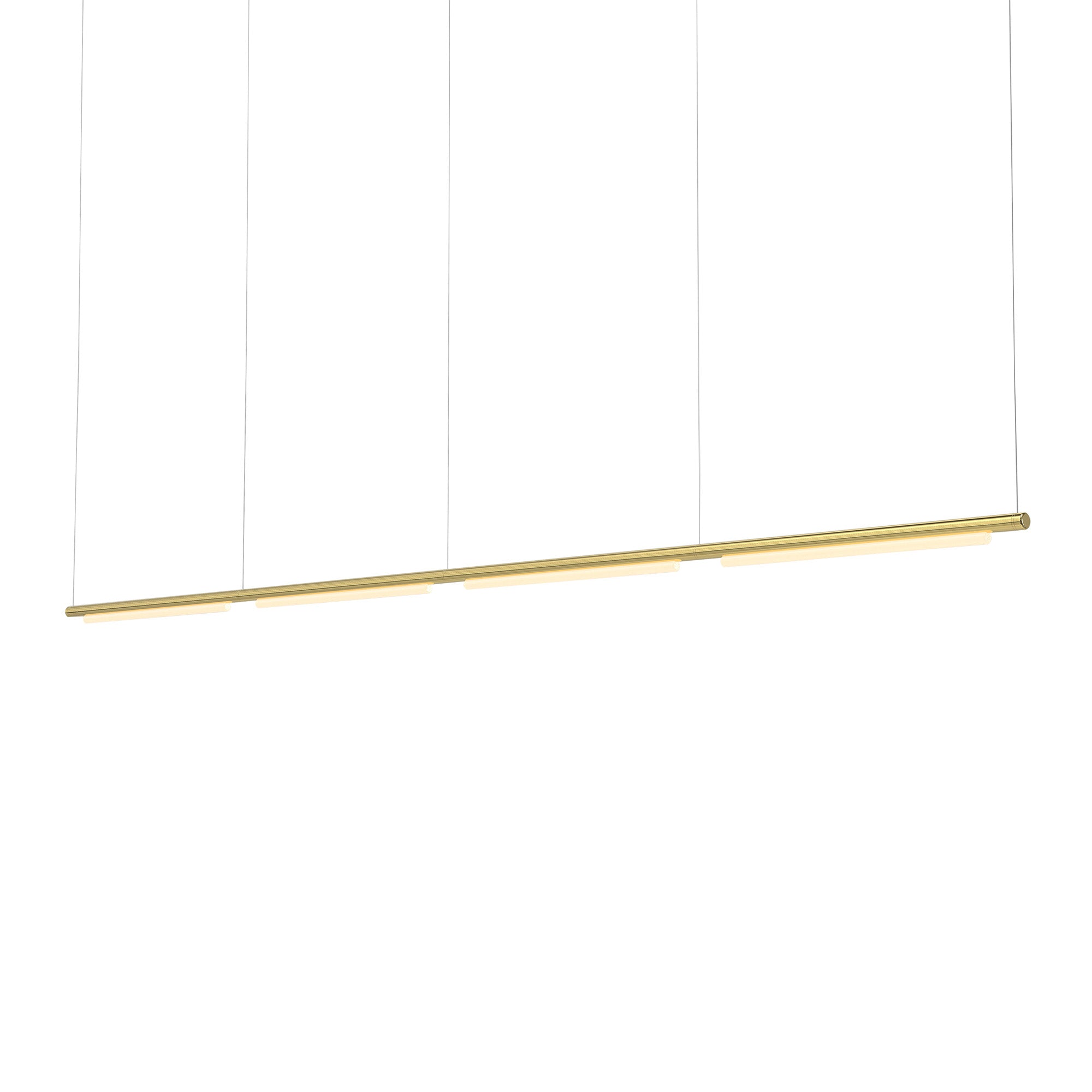 Pipeline 125.4 Linear Pendant Light: Brass + Brass