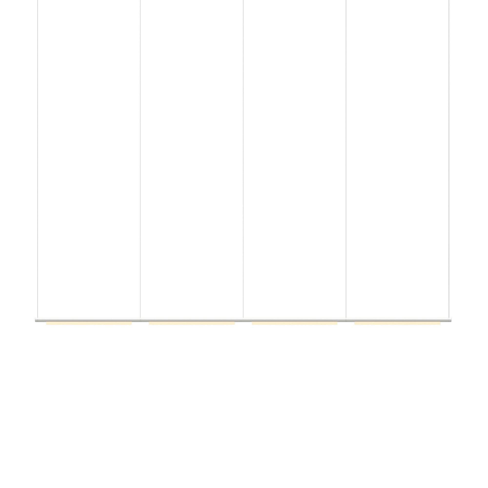 Pipeline 125.4 Linear Pendant Light: White + White