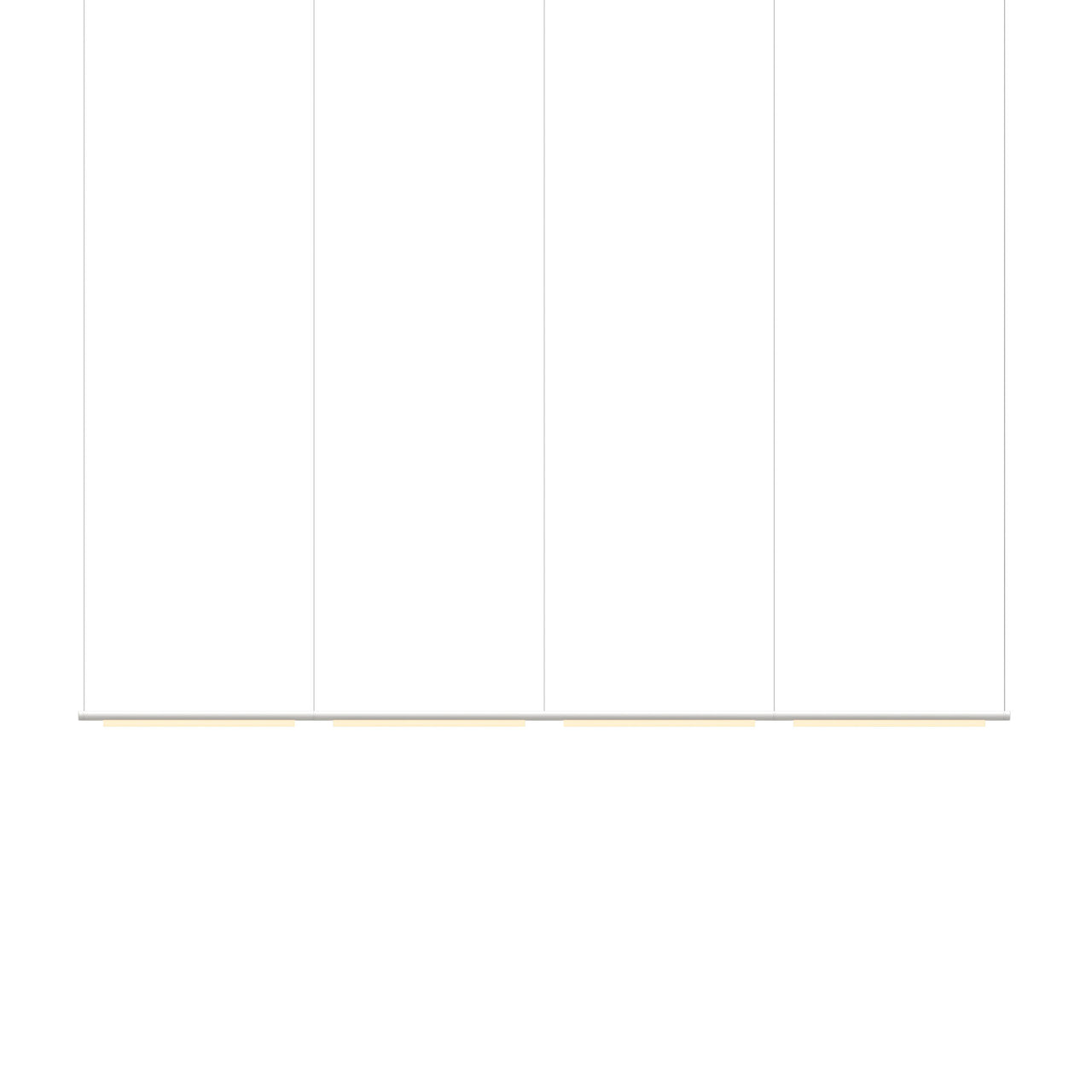 Pipeline 125.4 Linear Pendant Light: White + White
