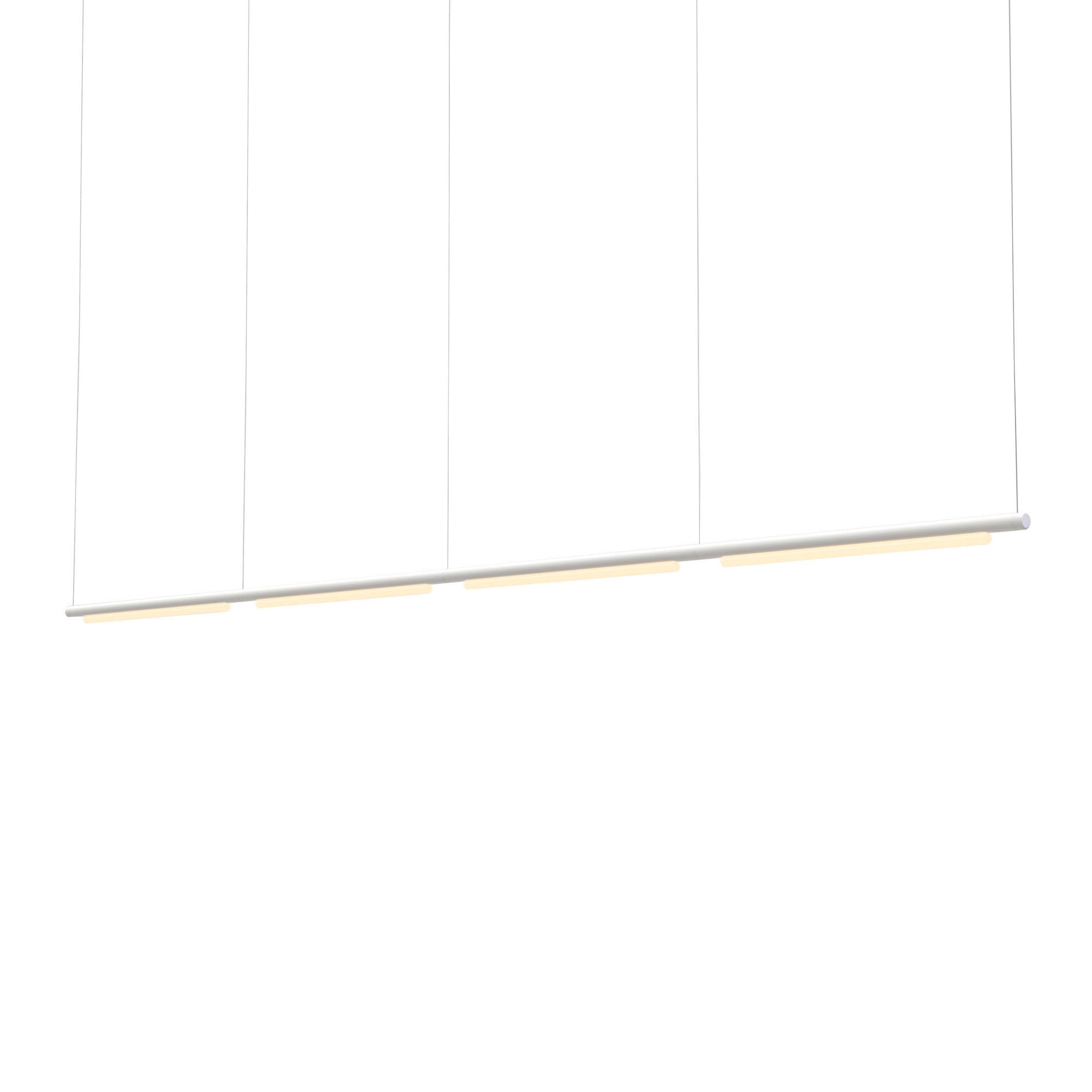 Pipeline 125.4 Linear Pendant Light: White + White