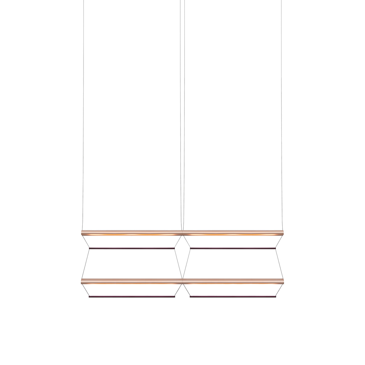 Tire Grid Pendant Light: 100 + 2H2V + Anodized Copper + Amethyst