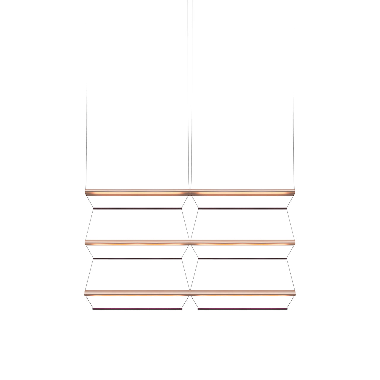 Tire Grid Pendant Light: 100 + 2H3V + Anodized Copper + Amethyst