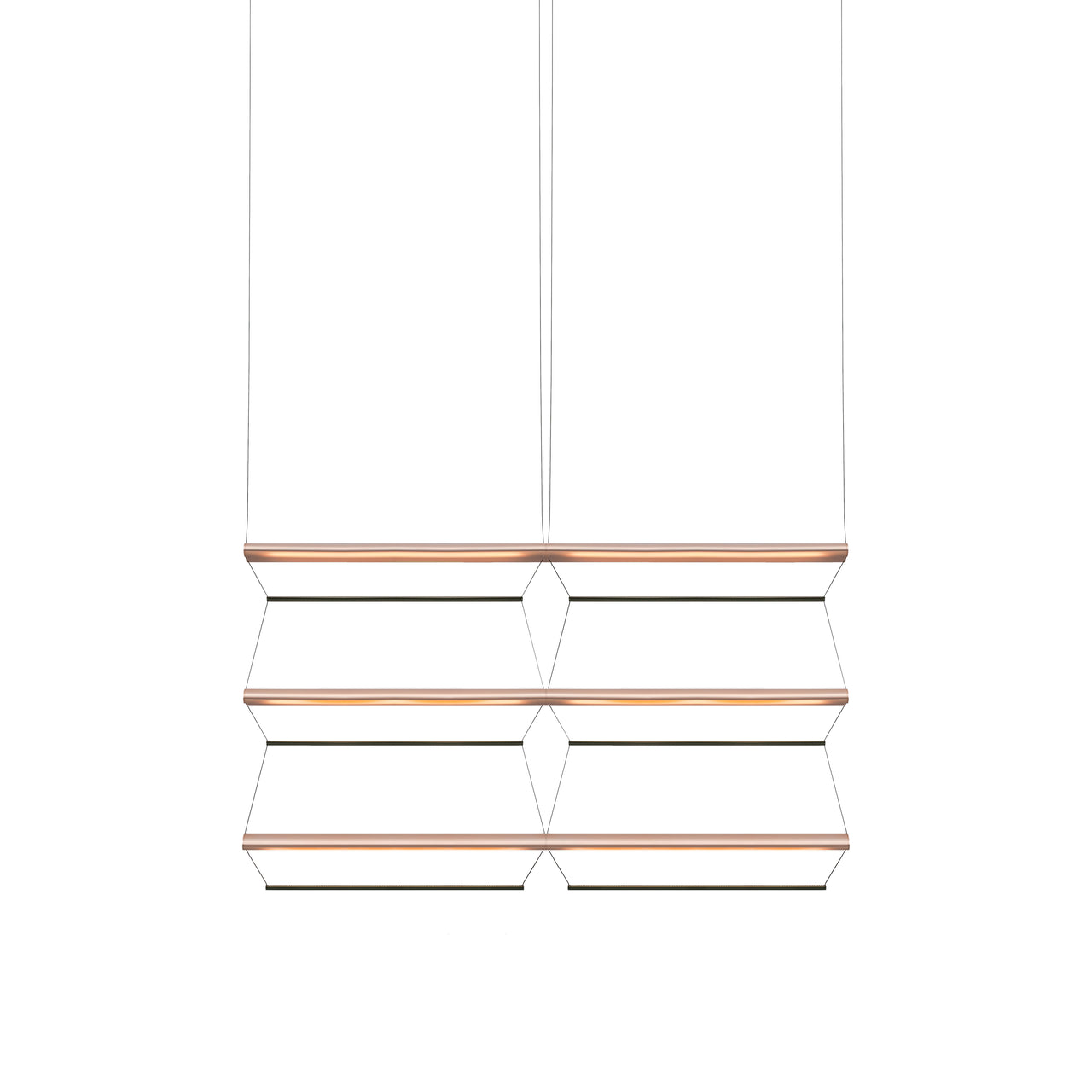 Tire Grid Pendant Light: 100 + 2H3V + Anodized Copper + Emerald