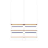 Tire Grid Pendant Light: 100 + 2H3V + Anodized Copper + Sapphire