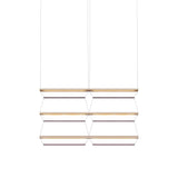 Tire Grid Pendant Light: 100 + 2H3V + Anodized Gold + Amethyst