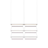 Tire Grid Pendant Light: 100 + 2H3V + Anodized Silver + Amethyst