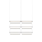 Tire Grid Pendant Light: 100 + 2H3V + Anodized Silver + Emerald