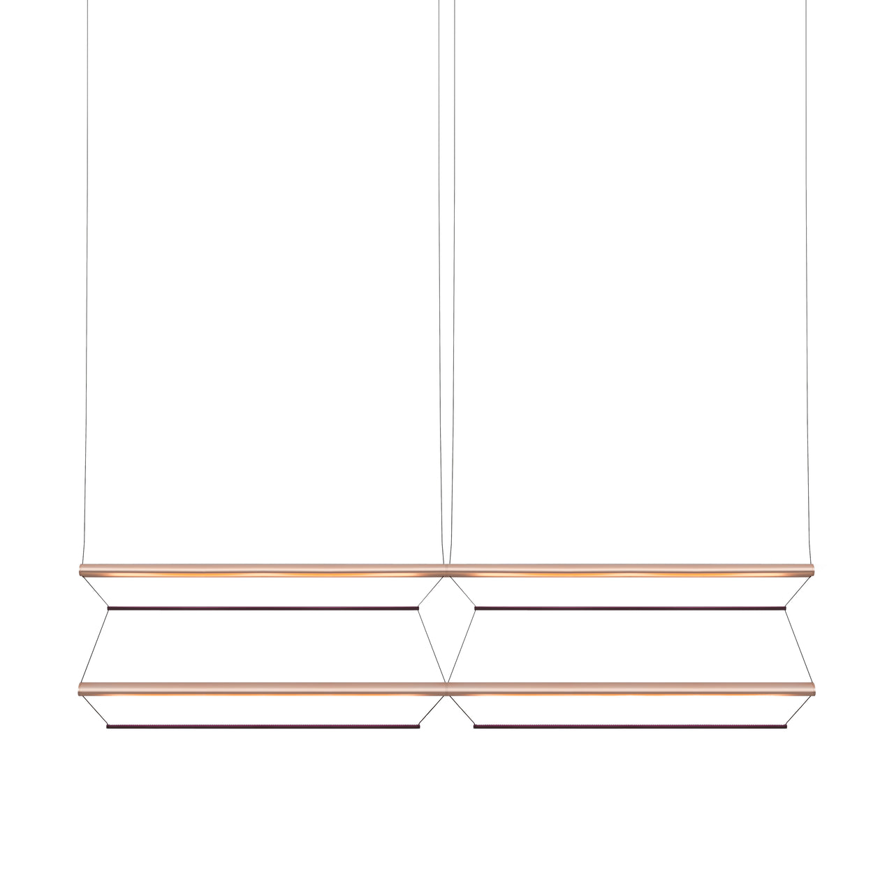 Tire Grid Pendant Light: 150 + 2H2V + Anodized Copper + Amethyst