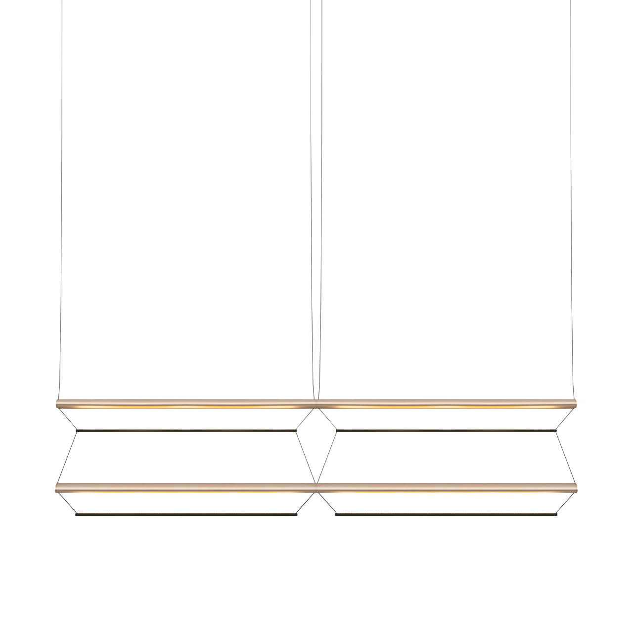 Tire Grid Pendant Light: 150 + 2H2V + Anodized Gold + Emerald