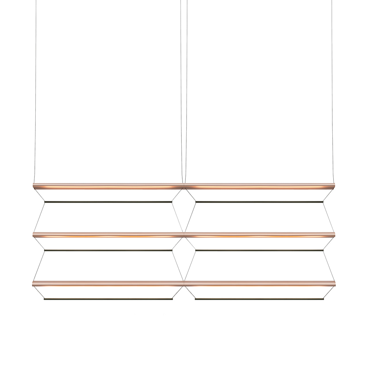 Tire Grid Pendant Light: 150 + 2H3V + Anodized Copper + Emerald